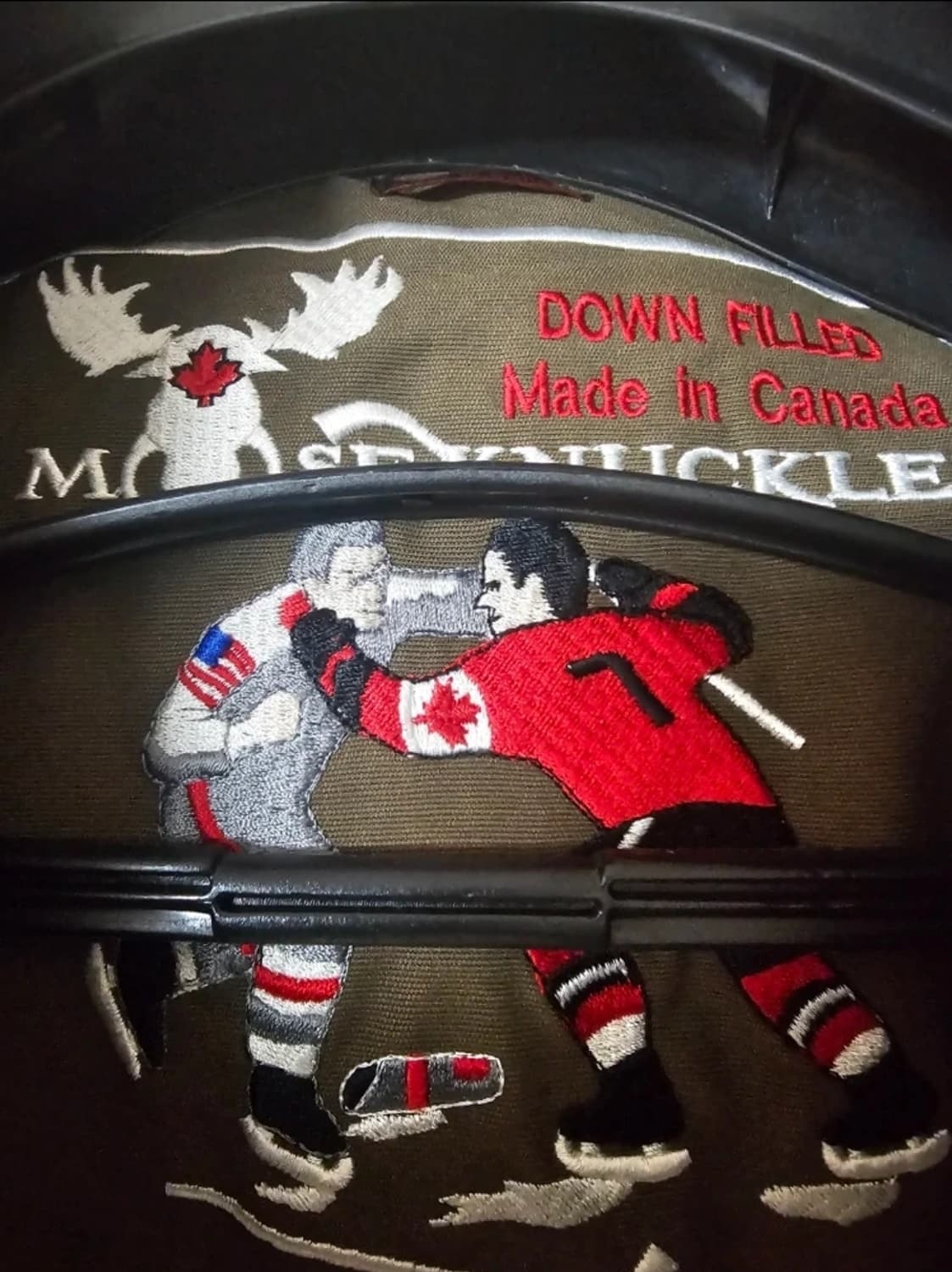 무스너클 쓰리쿼터 패딩 카키색(M/100/매장정품) 상품이미지6