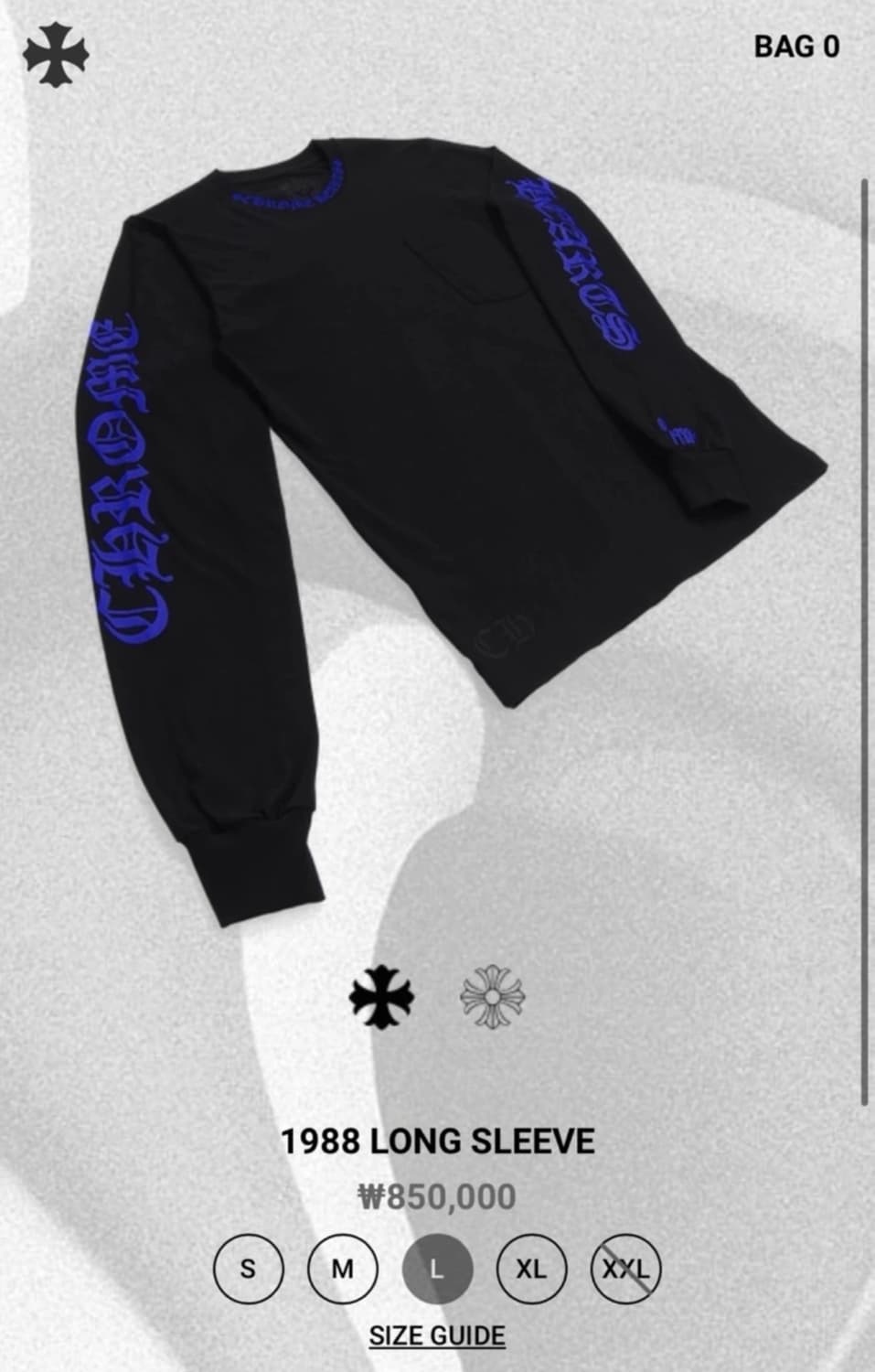 크롬하츠 롱슬리브 XL 새상품  상품이미지1