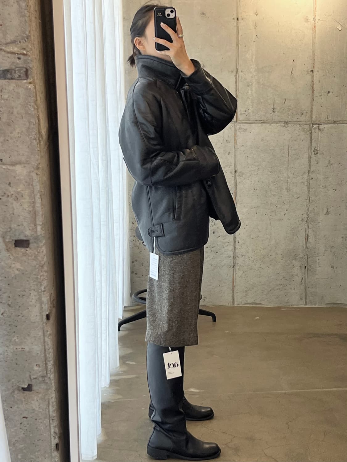 버팔로 물소 가죽 자켓 블랙 상품이미지7