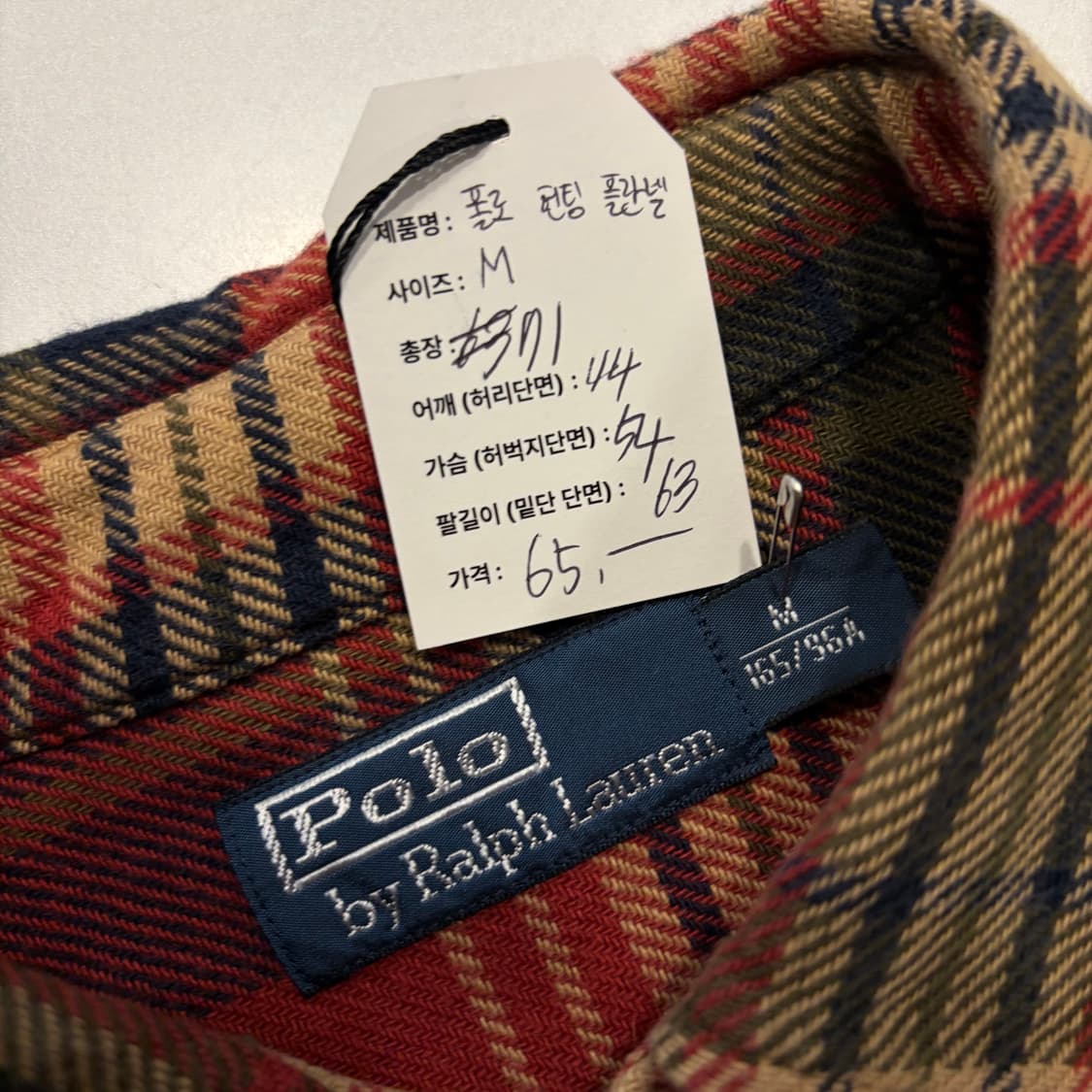 [M] 폴로 랄프로렌 헌팅 플란넬 체크 패치 셔츠 E277 상품이미지5