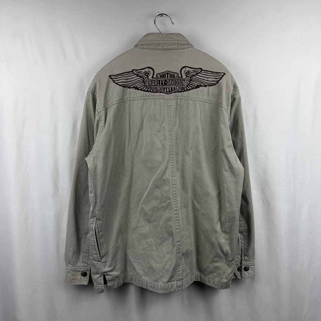 (S) 할리데이비슨 00s 버튼 워크 자켓 베이지 상품이미지7