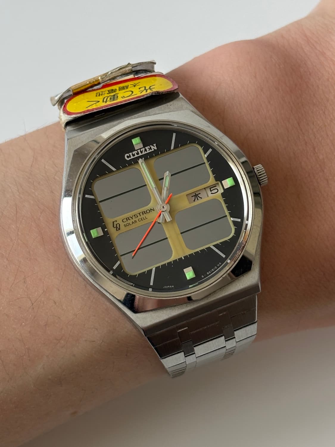 시티즌 1970년대 Crystron Solar 실버 쿼츠 남성 데드스탁 상품이미지1