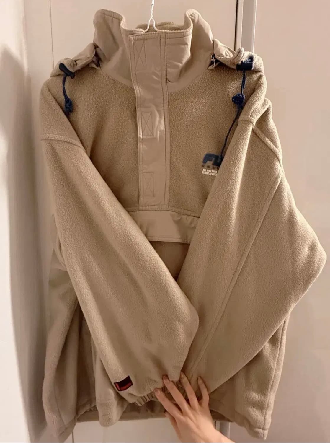 푸부 Fubu 후리스 아노락 코코아 밀크티 색상 L 라지 상품이미지2