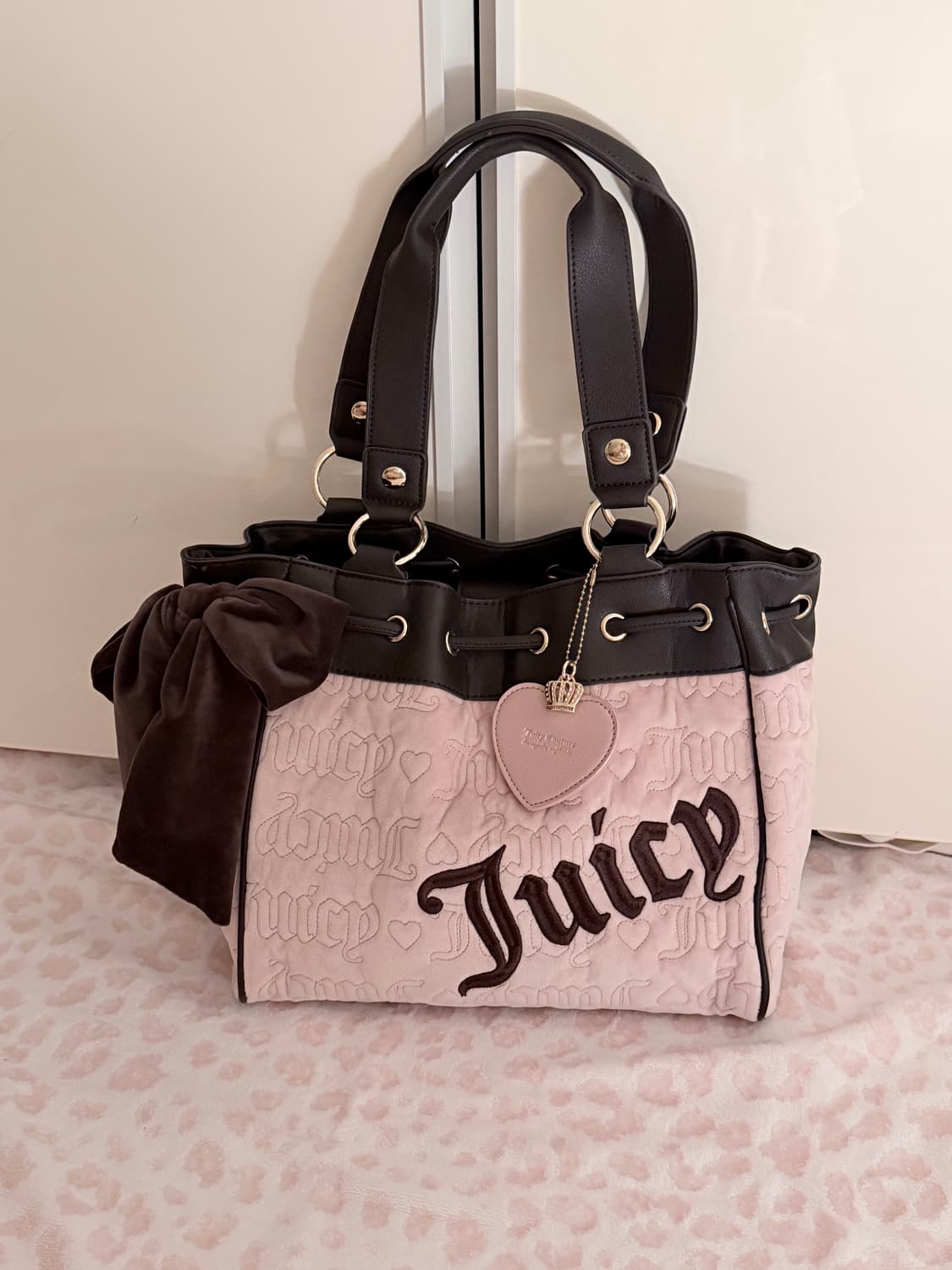 [타임세일!✨]쥬시꾸뛰르 벨벳 데이드리머 숄더백 빈티지 갸루 핀터깔 상품이미지2