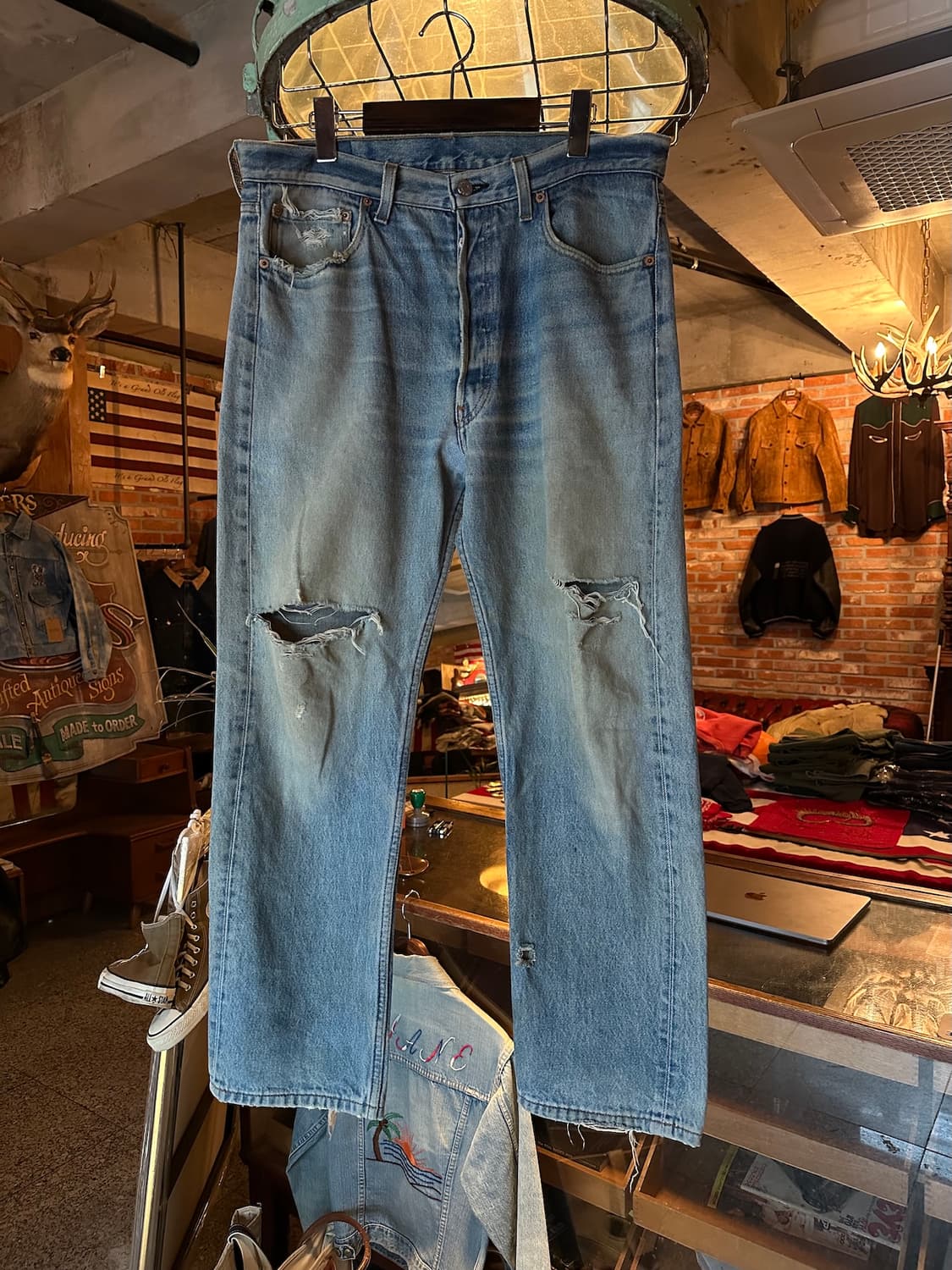 90s USA 빈티지 리바이스 501xx 0000 데님 팬츠 상품이미지2