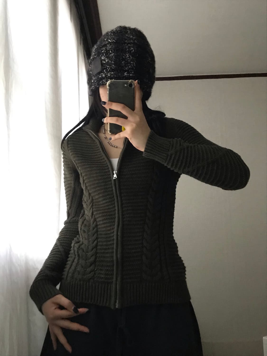 갭 카키 니트집업 상품이미지2