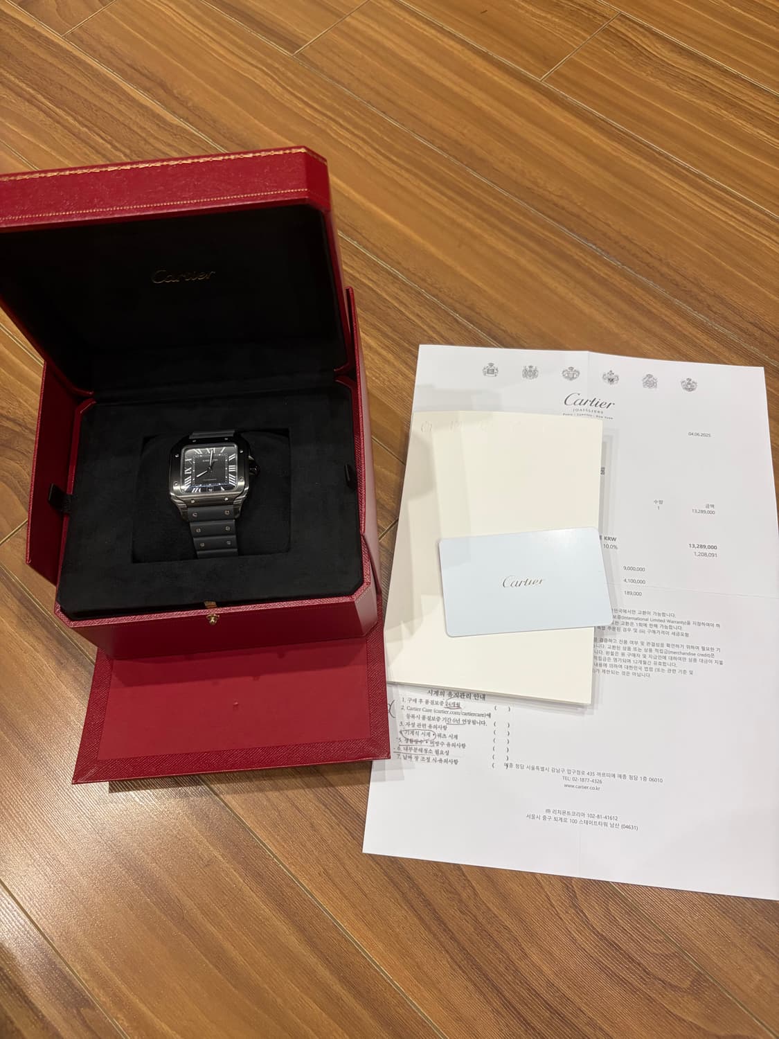 까르띠에 산토스 ADLC 블랙스틸 라지 상품이미지1