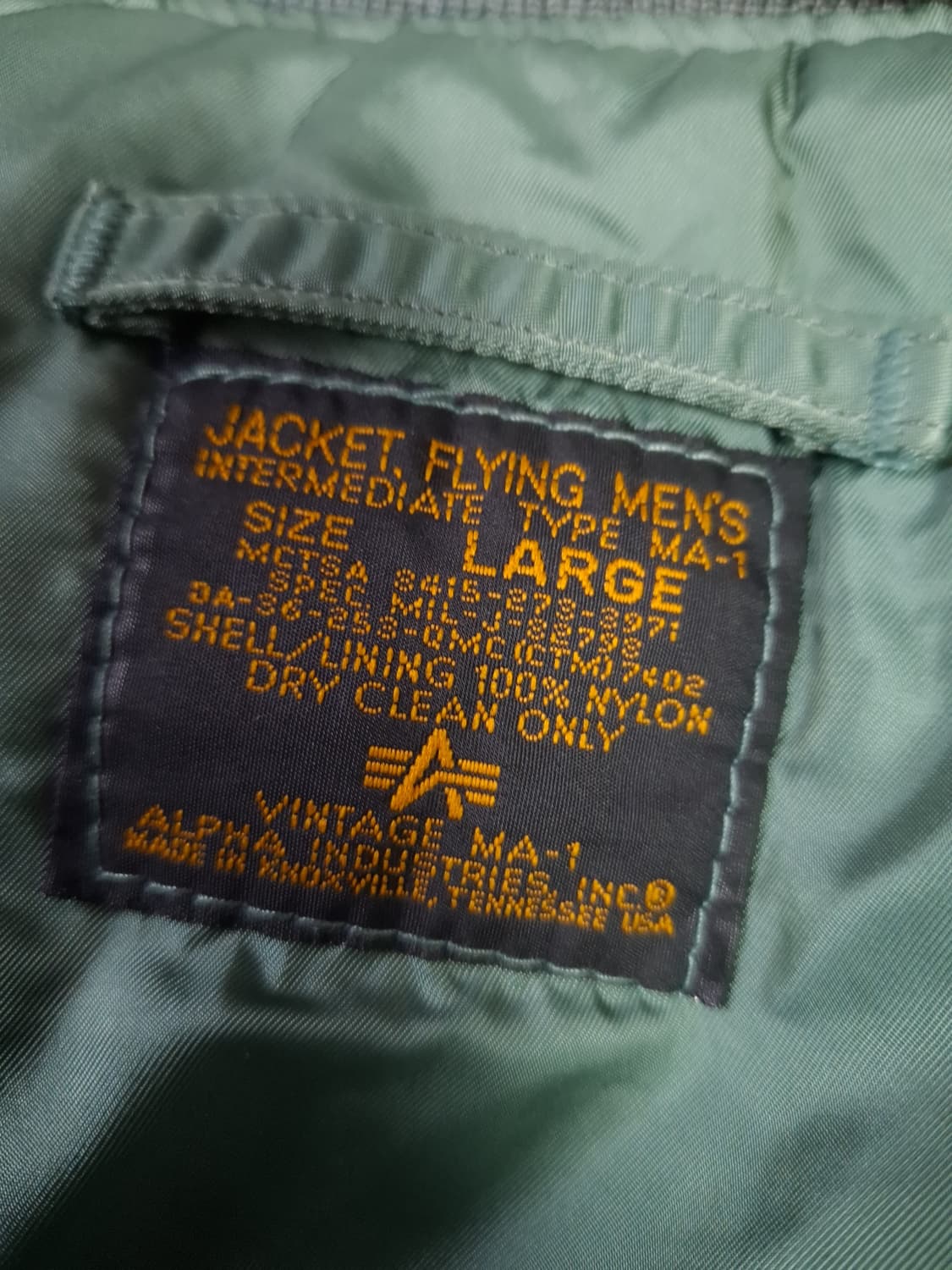 오리지날 90's 알파사 미공군 MA-1 TYPE 항공점퍼  상품이미지3