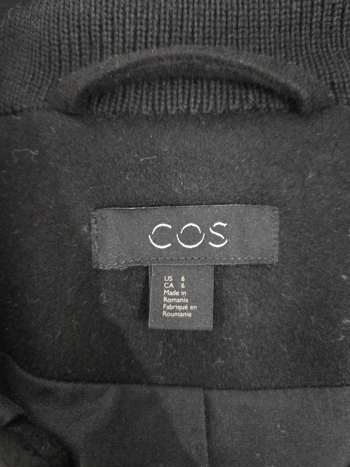 COS 코스 울 캐시미어 블렌드 봄버 넥 코트 상품이미지8