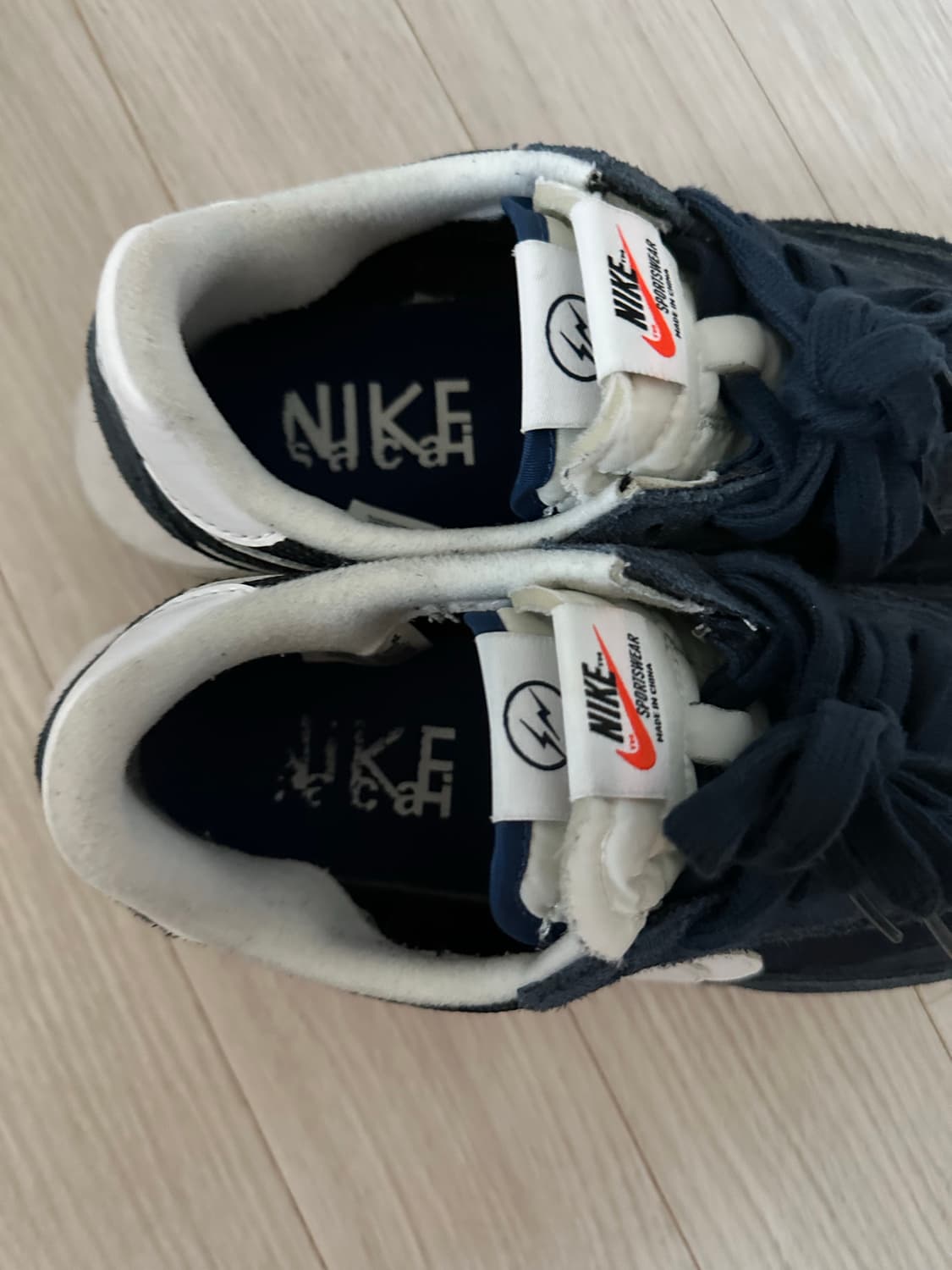 (270) 나이키 x 사카이 x 프라그먼트 LD와플 블랙큰드 블루 상품이미지4