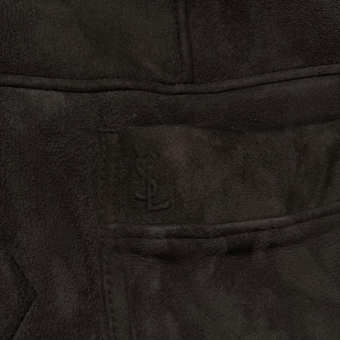 입생로랑 로고 램스킨 시어링 무스탕 자켓 상품이미지4