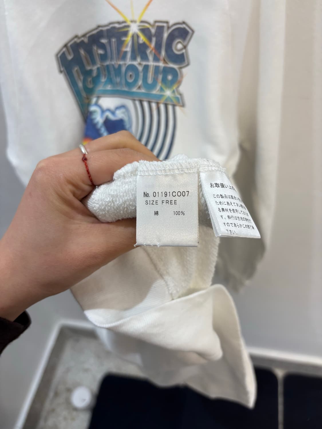 Hysteric Glamour white L sleeve T 상품이미지7