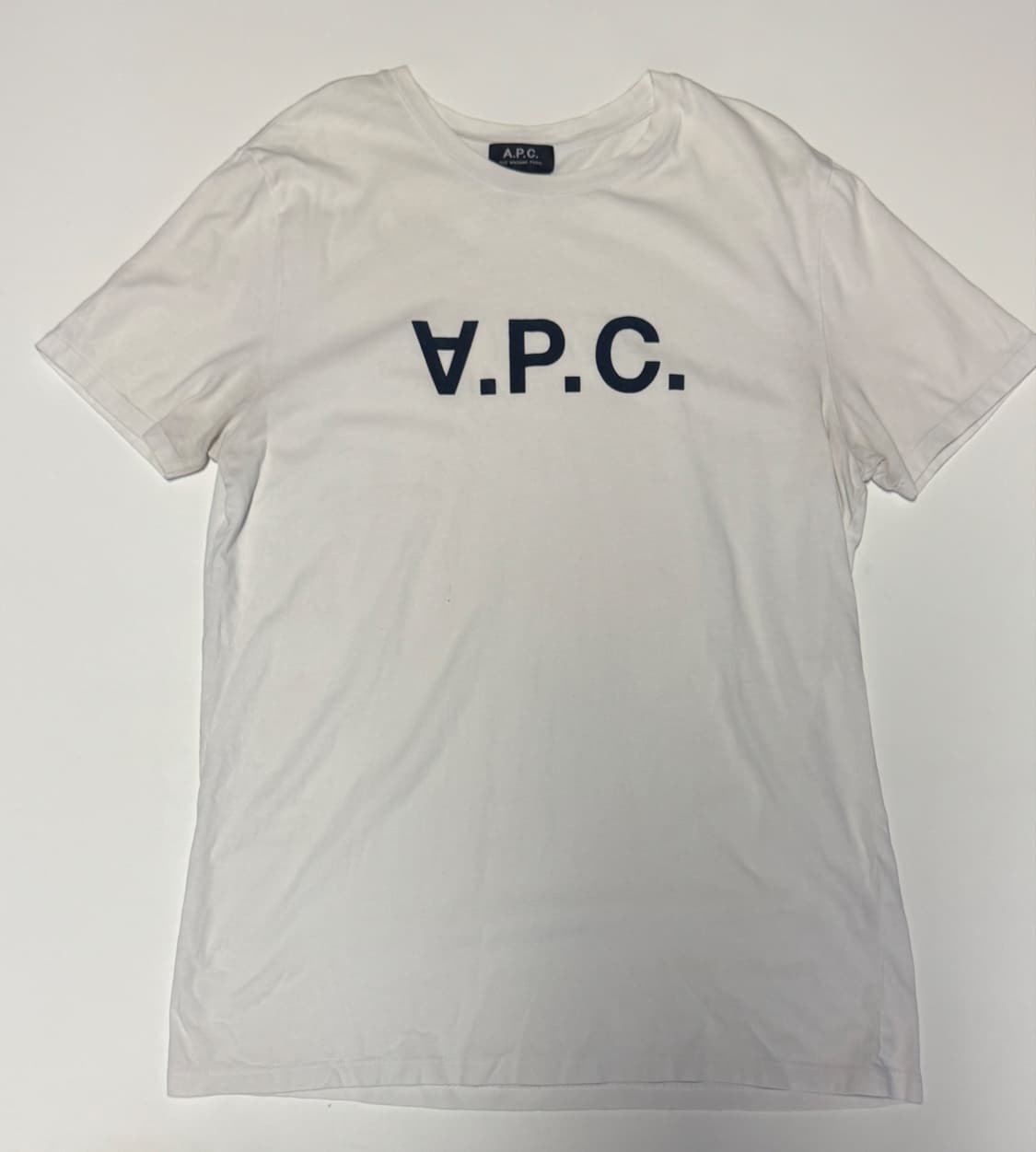 정품!! APC 아페쎄 스펠아웃 반팔 티셔츠 L 화이트 상품이미지1