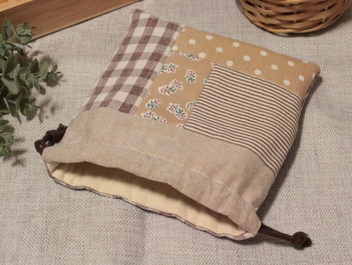 핸드메이드 패치워크 스트링 파우치 상품이미지5