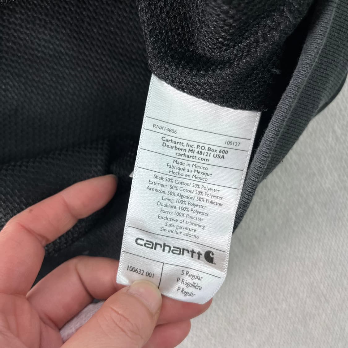 100 칼하트 써멀 차콜 후드집업 상품이미지7