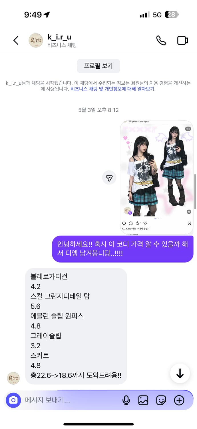급전) 키루 KIRU 빈티지 갸루 펑크 걀펑 코디셋 판매 상품이미지2
