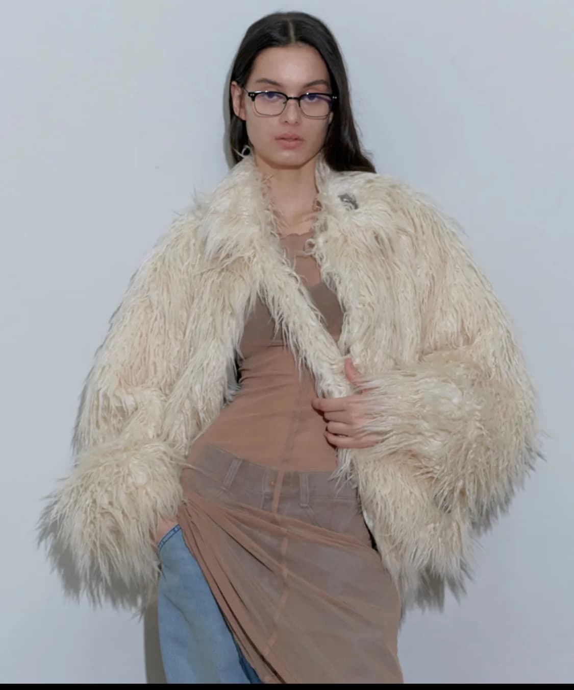 Faux Mongolian Jacket Raw 상품이미지1