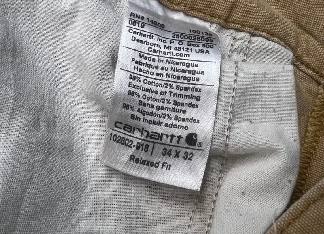 칼하트 더블니 워크팬츠 상품이미지6