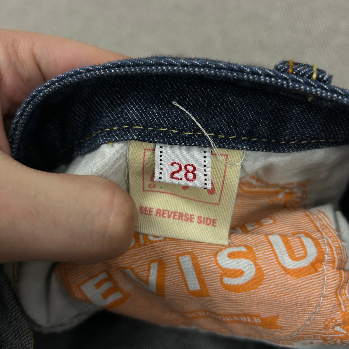 에비수 백포켓 로고 데님팬츠(28) 상품이미지2