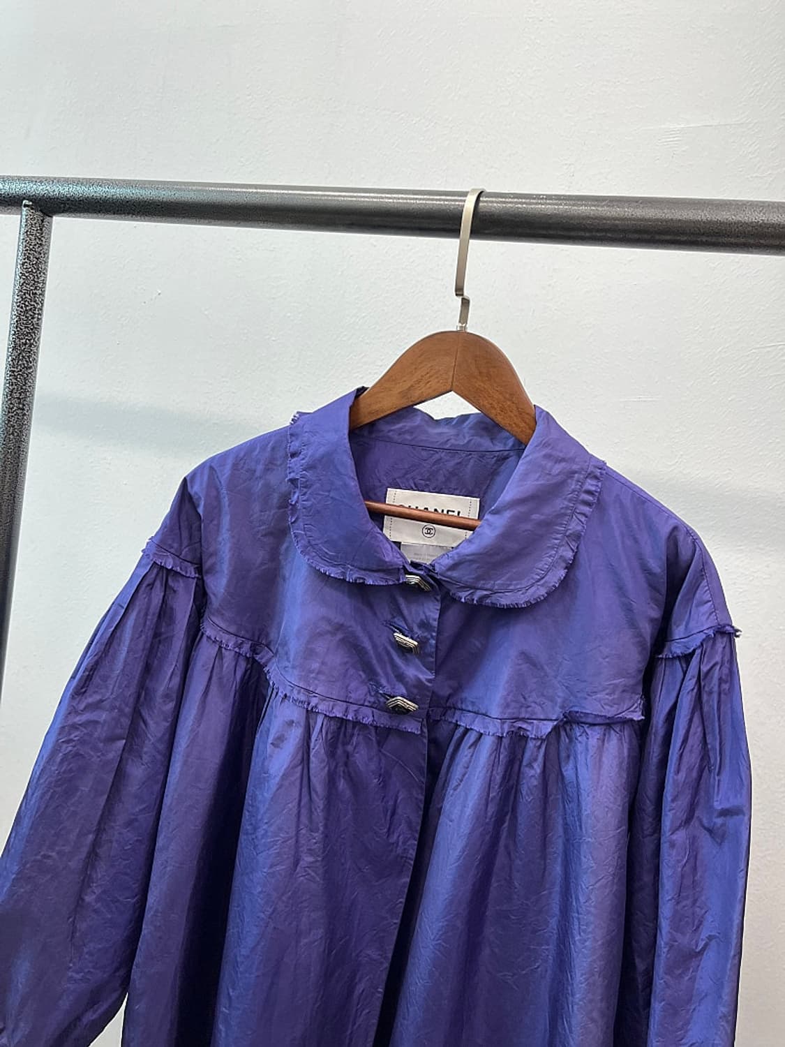 여) 샤넬 실크 카라롱자켓 상품이미지3