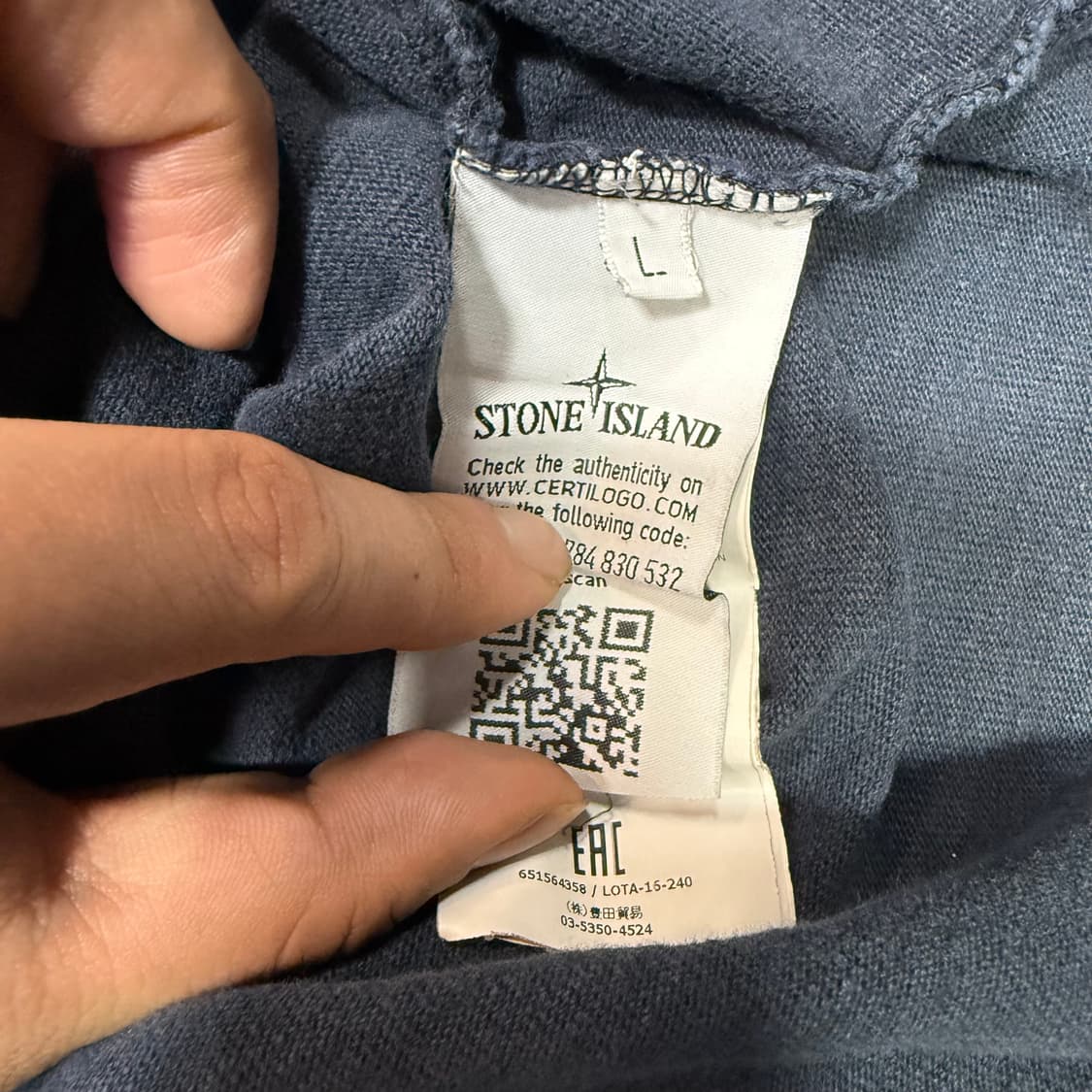 스톤아일랜드 네이비 브이넥 롱슬리브 상품이미지8