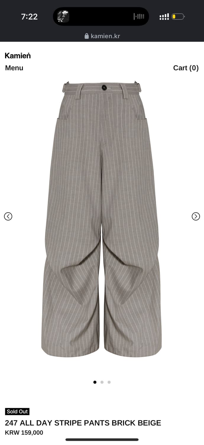 Kamien 카미엔 all day stripe 팬츠 상품이미지1