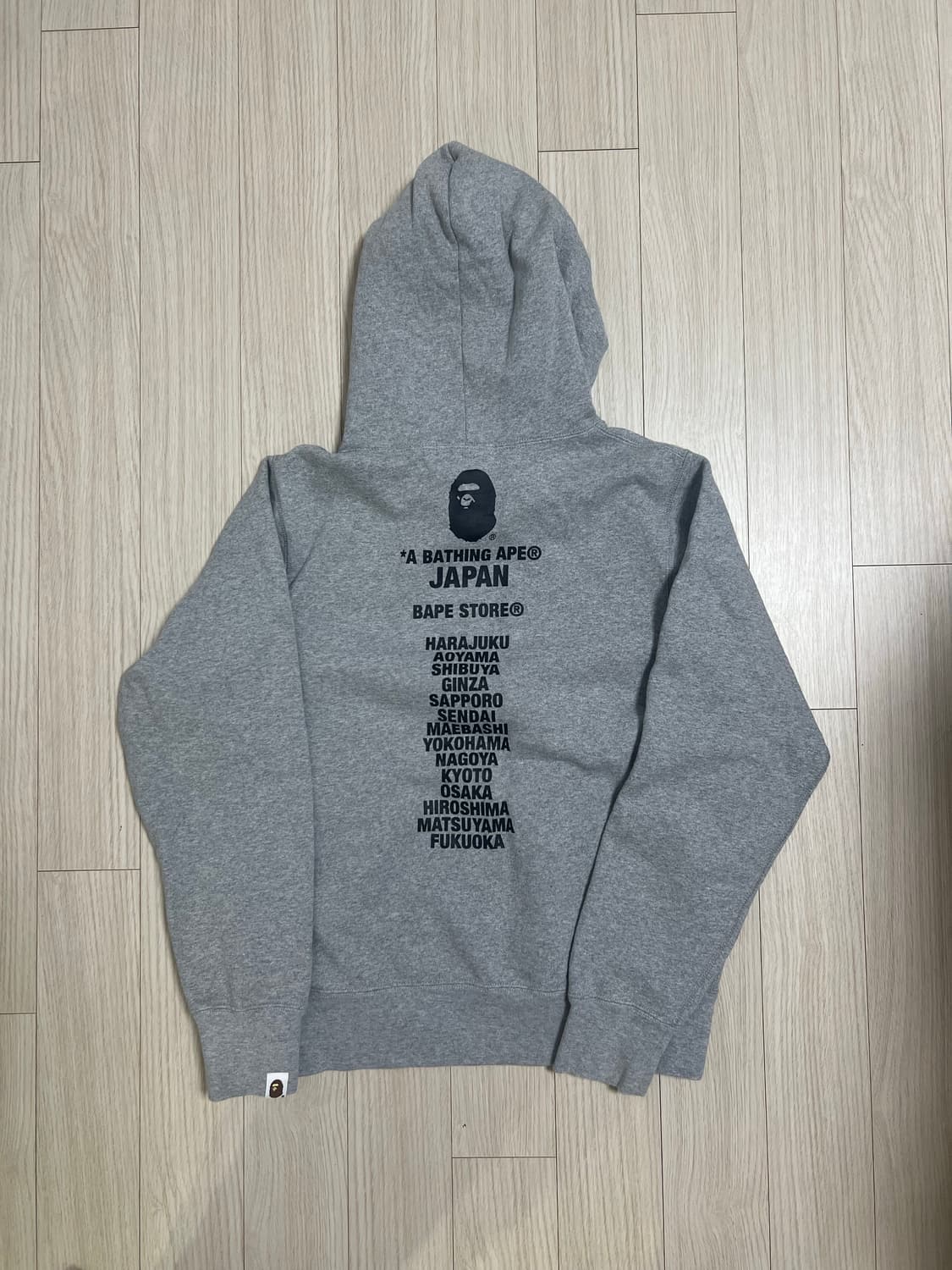 베이프 후드티 그레이 s 상품이미지2