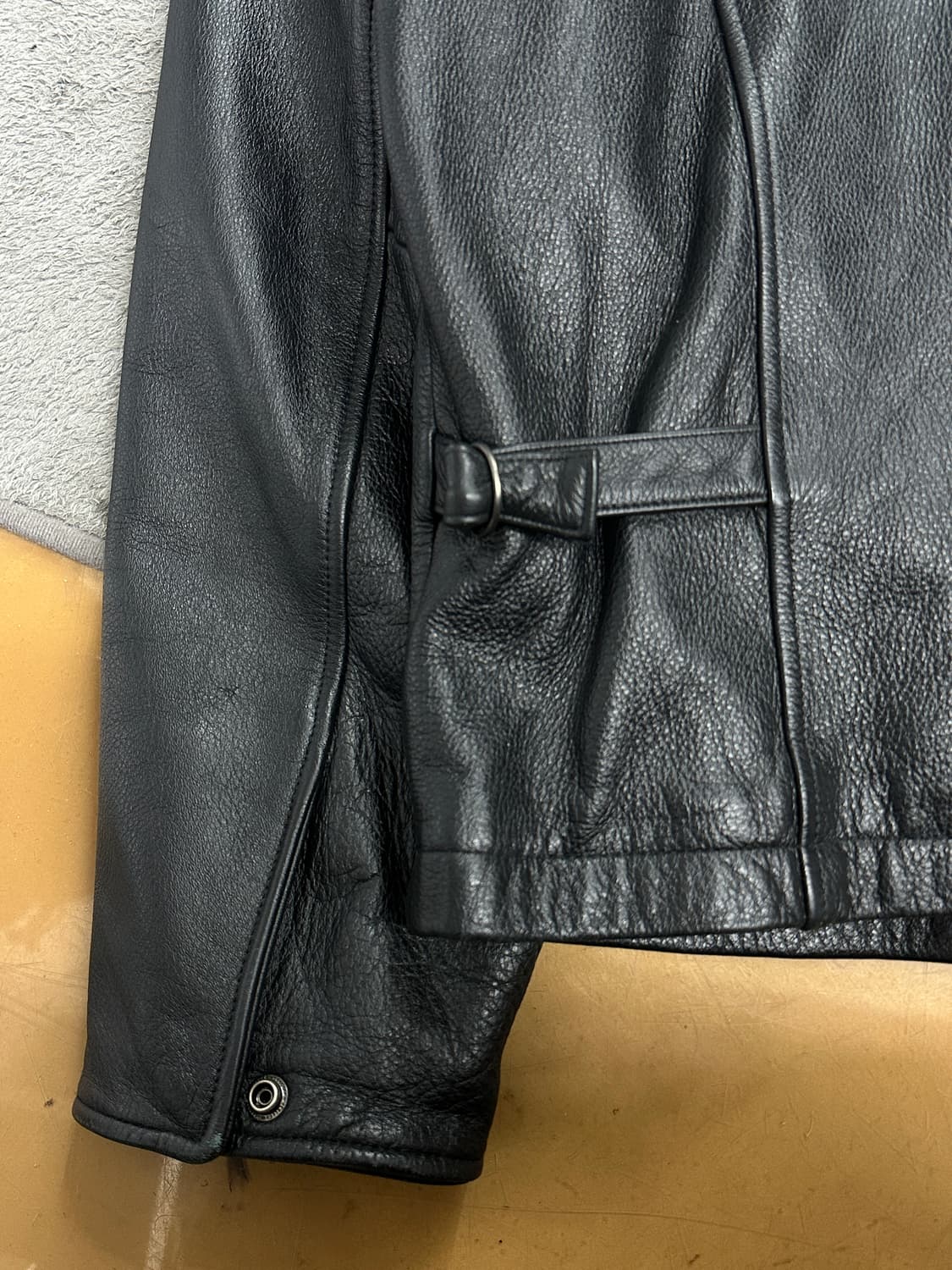 90s Wilsons Leather 싱글 라이더 자켓 XL 상품이미지6