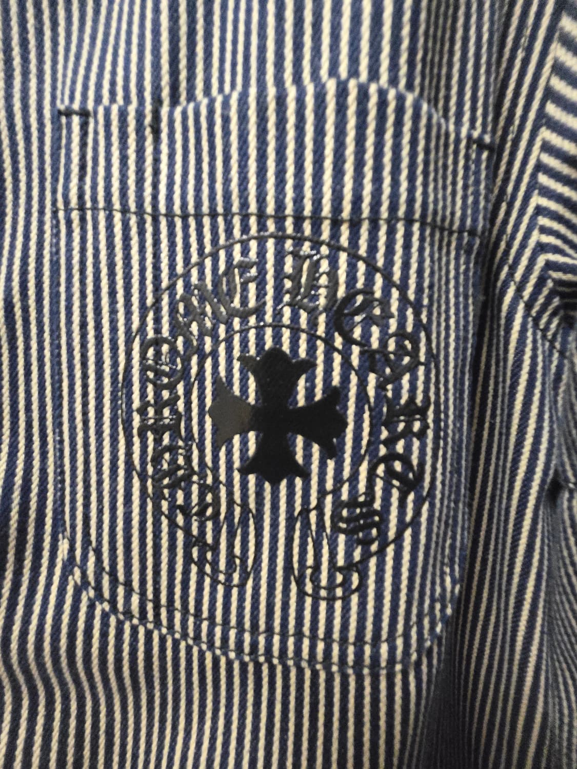 크롬하츠 스트라이프 홀스슈 셔츠 워크독 자켓 L 상품이미지2