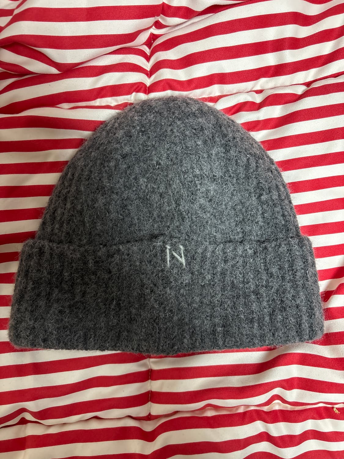 노우트 000 Hand stitch beanie / charcoal 상품이미지2