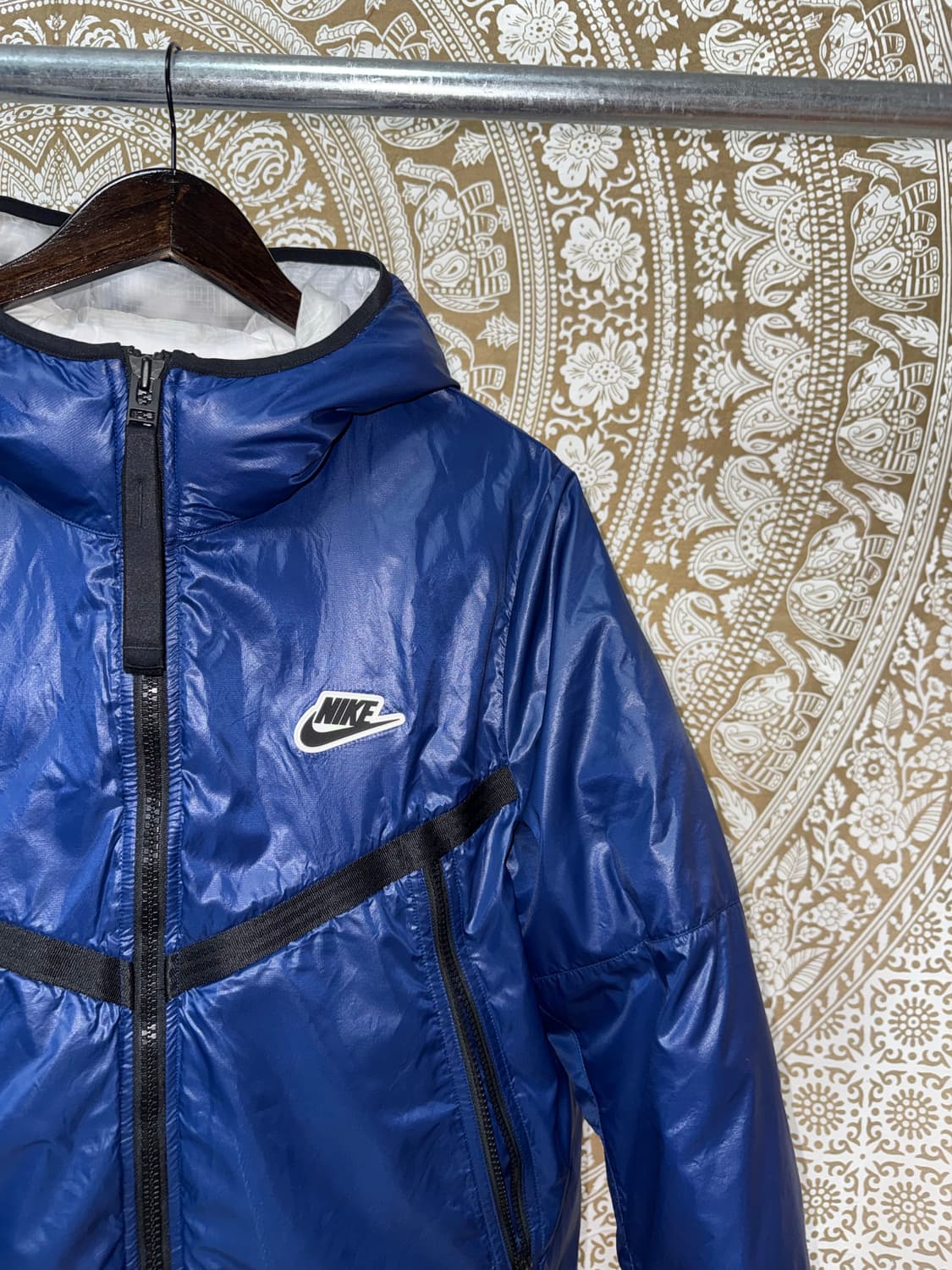 나이키 스트릿 딥블루 투웨이 후드 패딩  상품이미지4