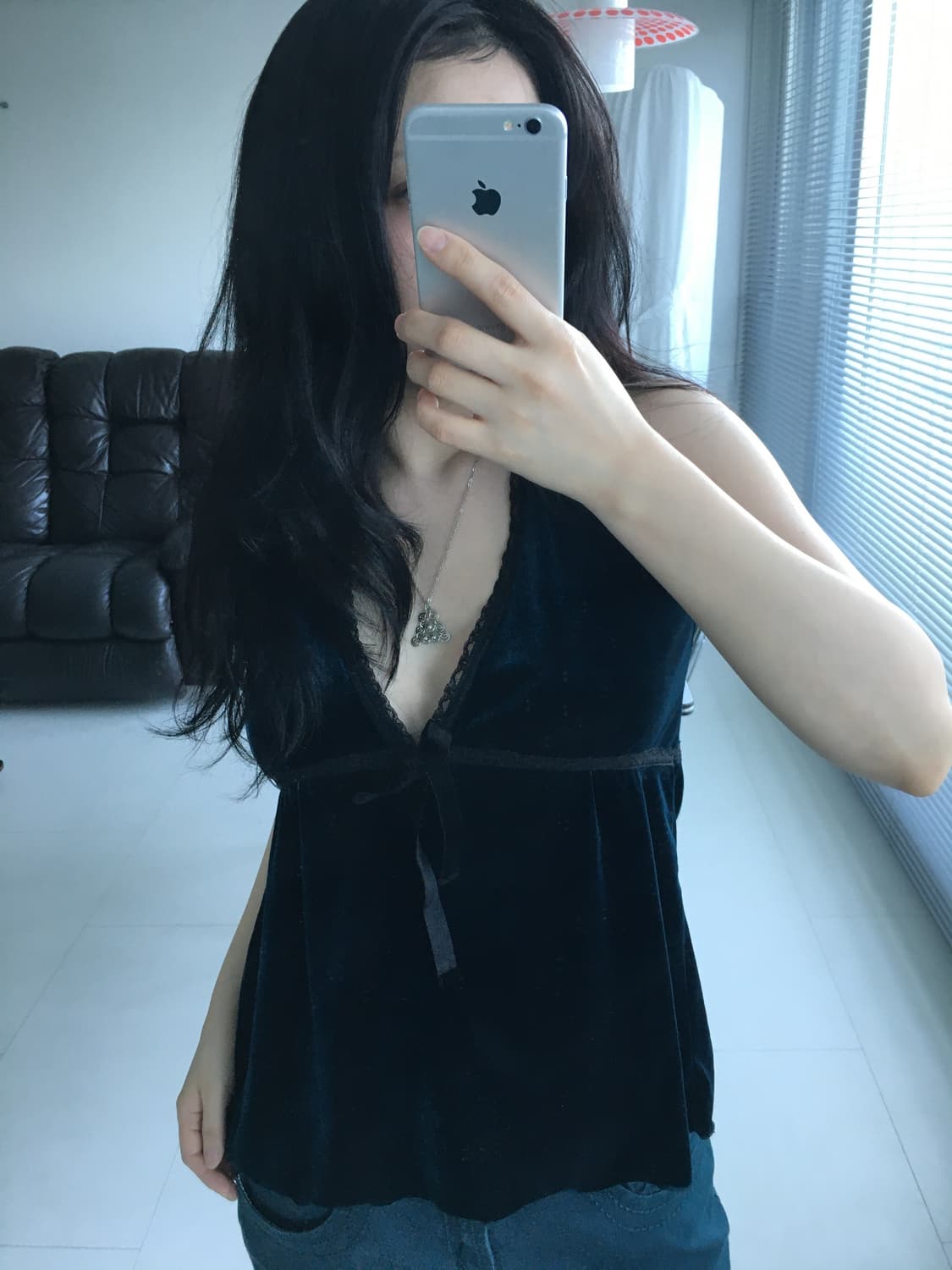 velvet ribbon top 상품이미지4