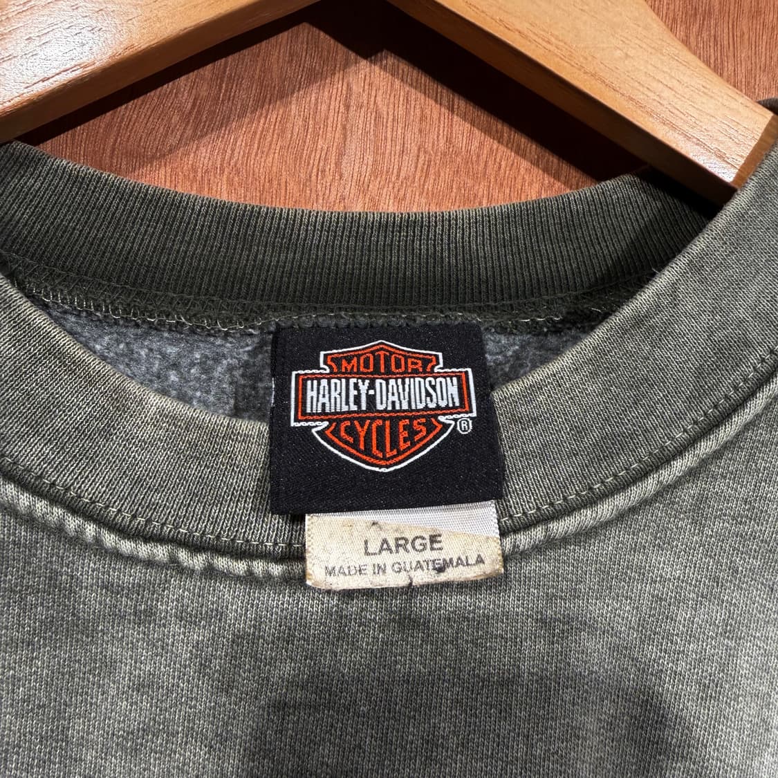 할리데이비슨 00s 피그먼트다잉 스웻 셔츠 맨투맨 L 상품이미지4