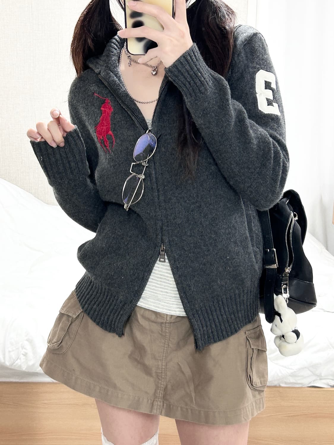 폴로 빅포니 투웨이 램스울 니트집업 상품이미지2