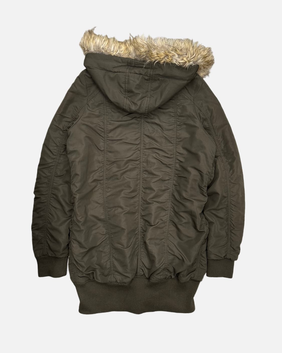 khaki pocket fur hood jumper 상품이미지5