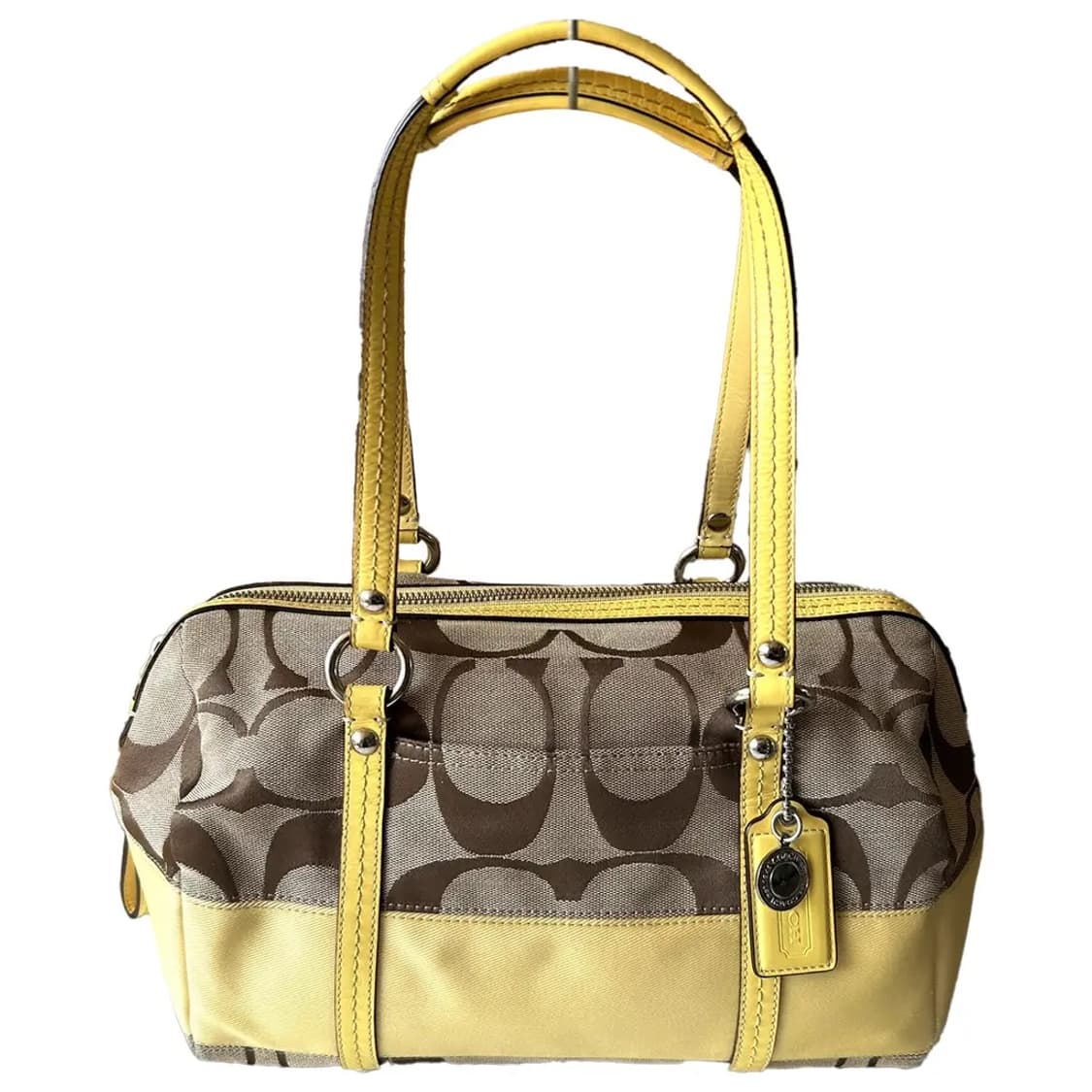 Coach 코치 시그니처 캔버스 토트백 버터 옐로우 상품이미지1