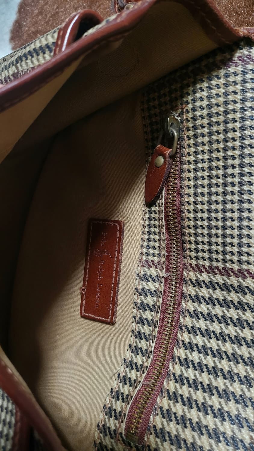 폴로 랄프로렌 남녀공용 체크 소형 크로스백 상품이미지7