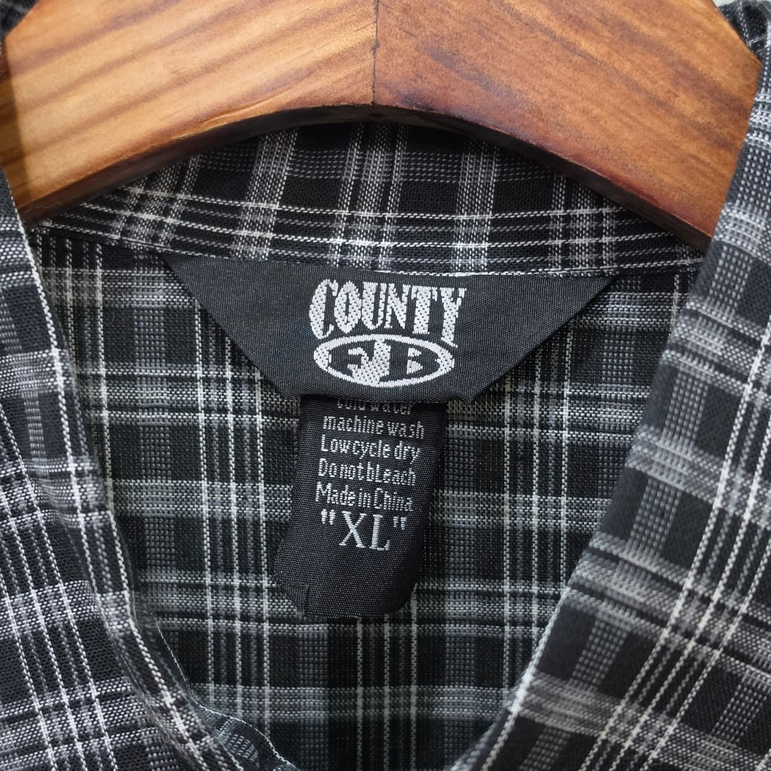 미사용품 COUNTY FB 오버핏 체크셔츠-XL 상품이미지7