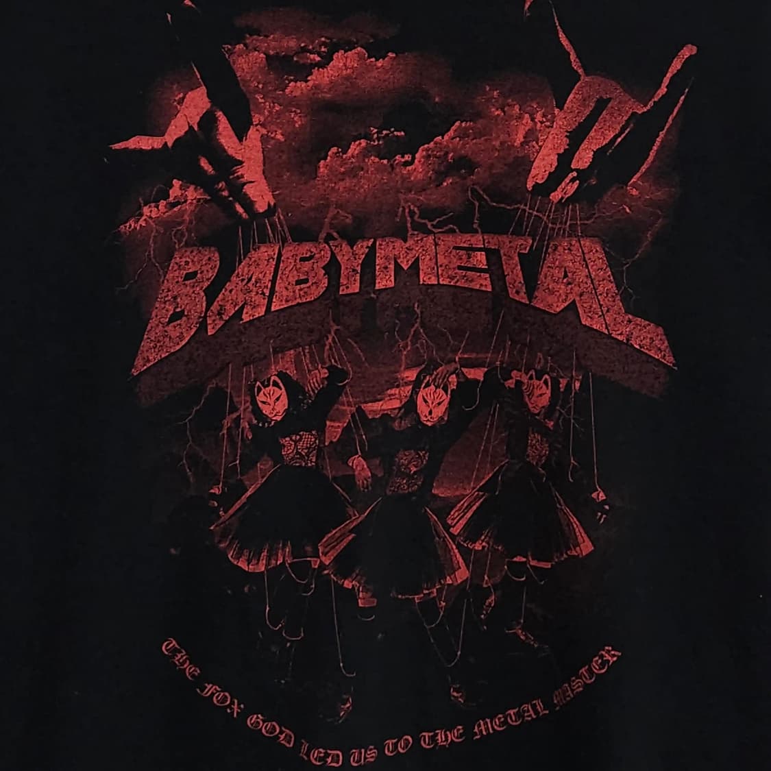M)BABYMETAL 베이비메탈 반팔 티셔츠 블랙 라이브 투어 상품이미지2