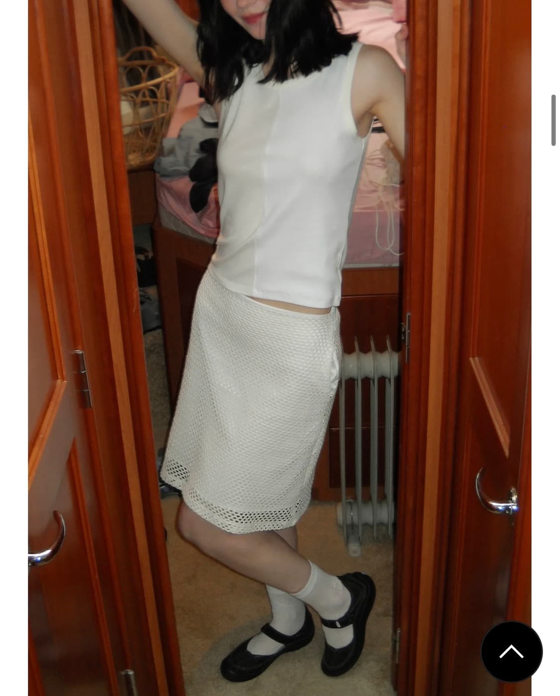 페스토 HALF AND HALF SLEEVELESS TOP DOVE 상품이미지3