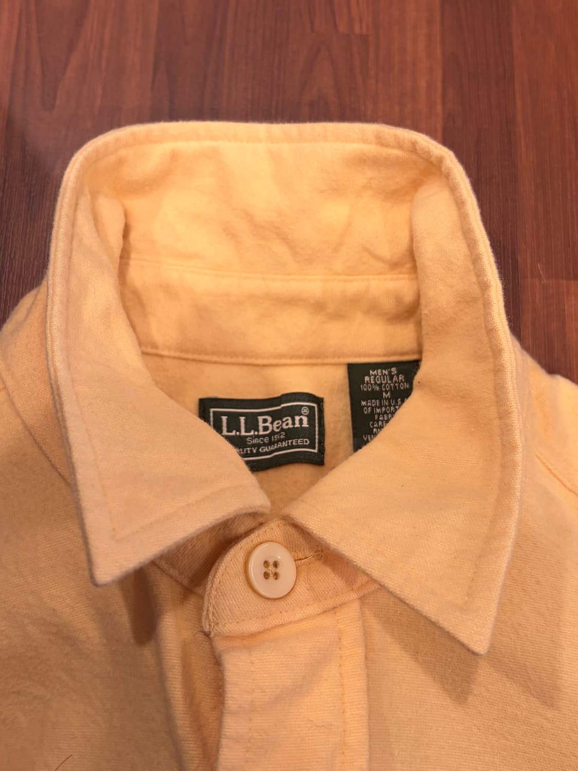 90s L.L.Bean 엘엘빈 헤비코튼 투포켓 샤모아 셔츠 (USA) 상품이미지10