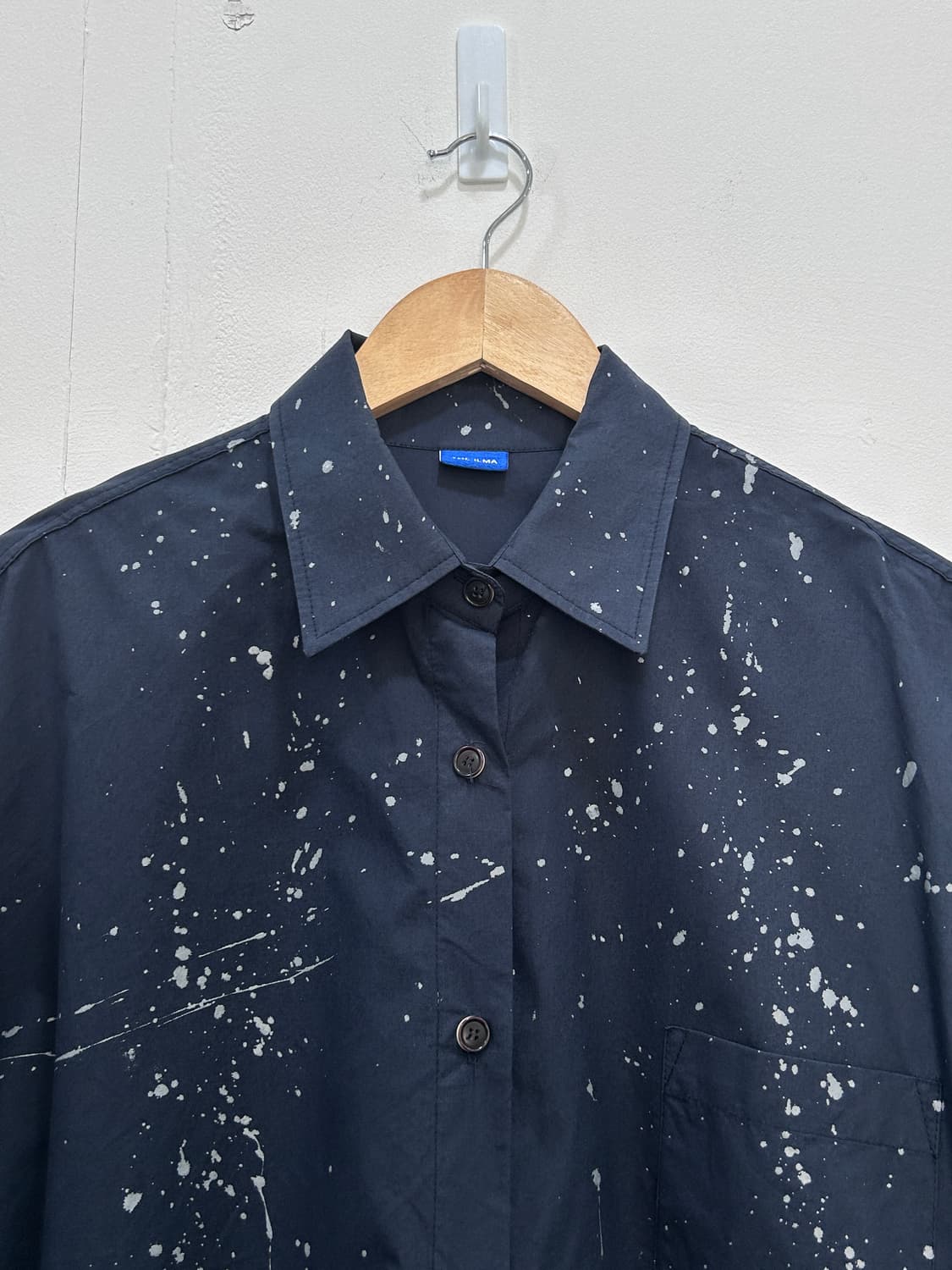 더일마 the ilma 페인트 스플래터 오버핏 셔츠 네이비카키 상품이미지7