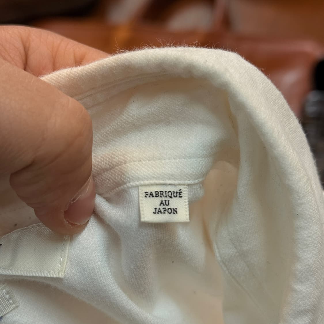 EDIFICE 프렌치 셔츠 XL 일본생산 화이트 셔츠 상품이미지7