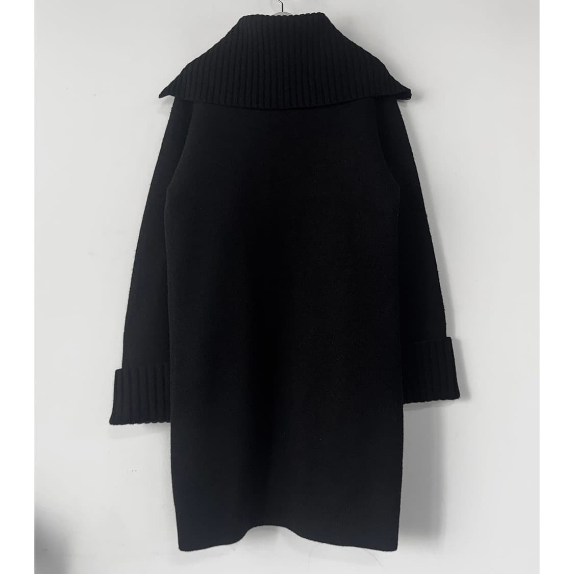 띠어리 펠트 블랙 울 집업 코트 상품이미지4