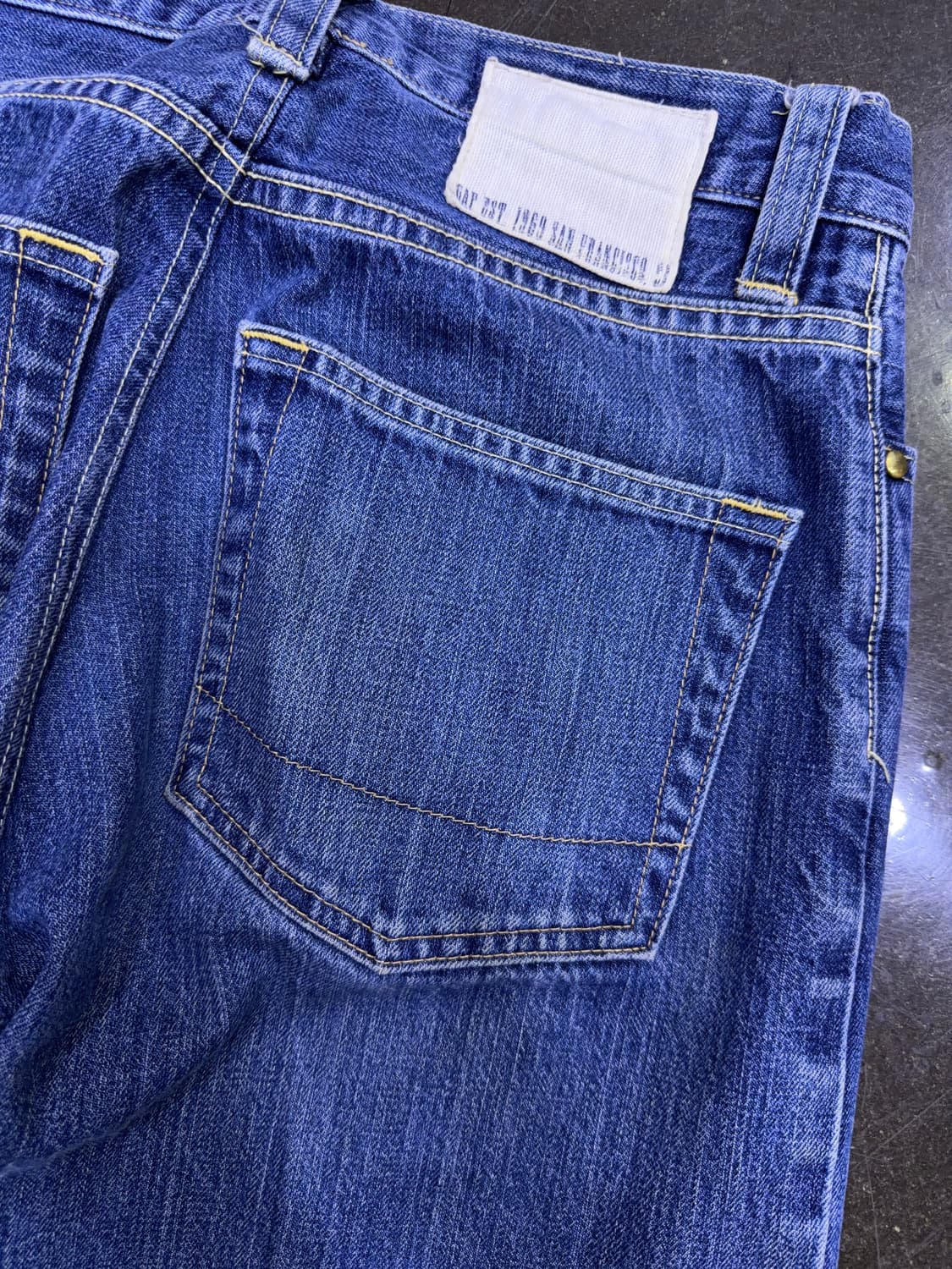 Gap 갭 셀비지 버튼플라이 래귤러핏 빈티지 데님팬츠 28 상품이미지9