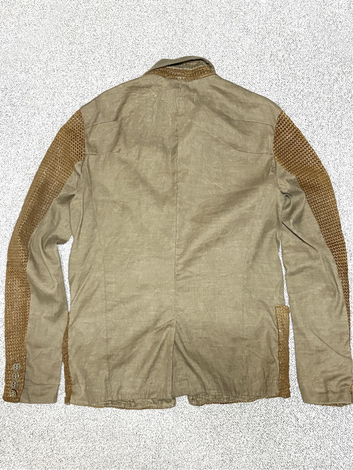 트랜짓 빈티지 메쉬 레더 리넨 자켓 상품이미지10