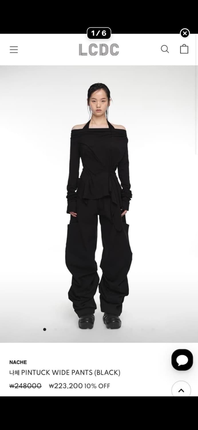 나체 핀턱 블랙 1사이즈 상품이미지1