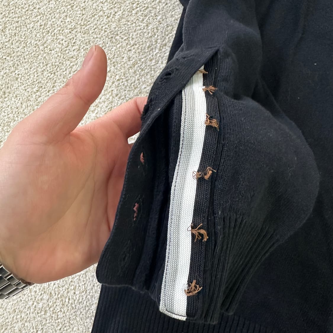 실측확인 네이비 브이넥0320D 상품이미지5