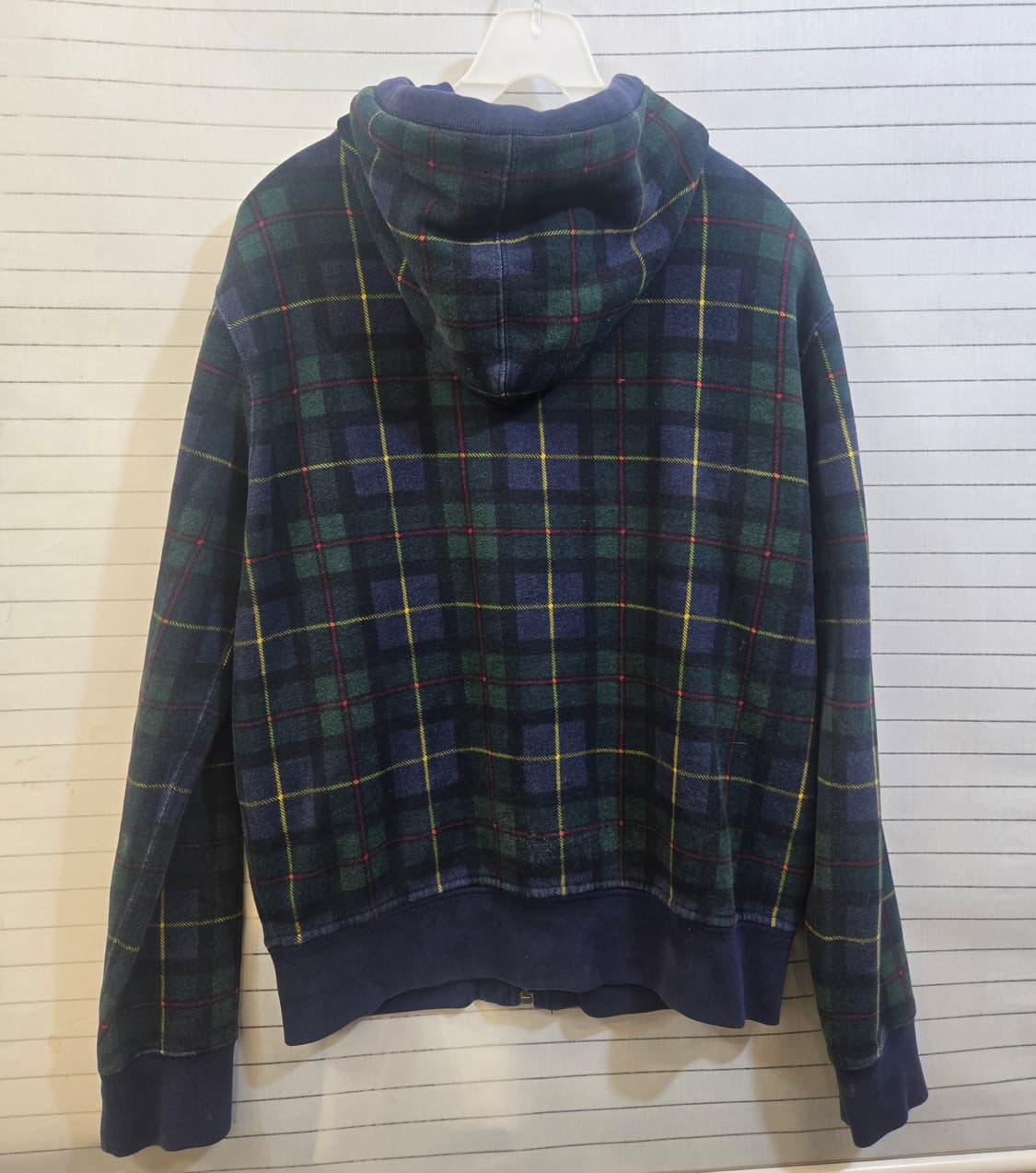 폴로 랄프로렌 타탄 체크 후드집업 M 상품이미지7