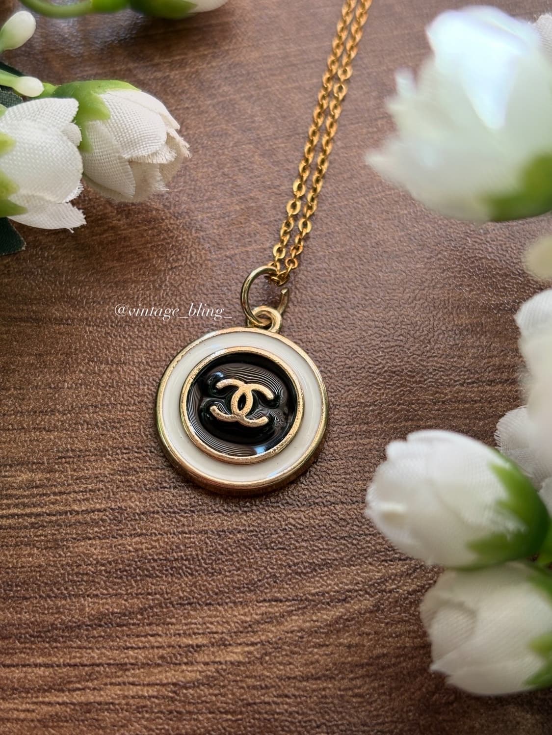 샤넬 라운드 투톤 골드 목걸이 상품이미지2